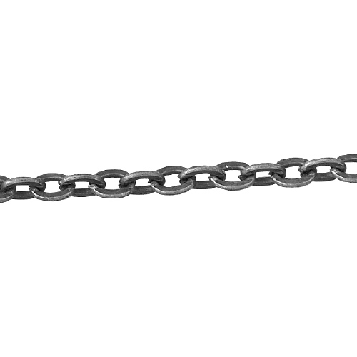 Small Flat Cable Chain - Gun Metal Plated