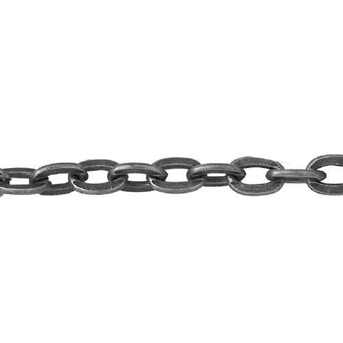 2.9mm Flat Cable Chain - Gun Metal Plated