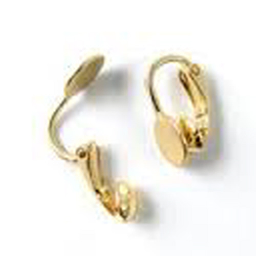 Ear Clip Round - Flat 10mm - Gold Plated (144pcs/pkt)