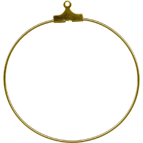 Earring Round - Gold Plated