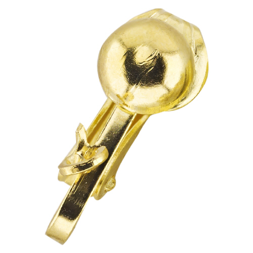 Clip On with Half Ball & Ring - Gold Plated (100 pcs/pkt)