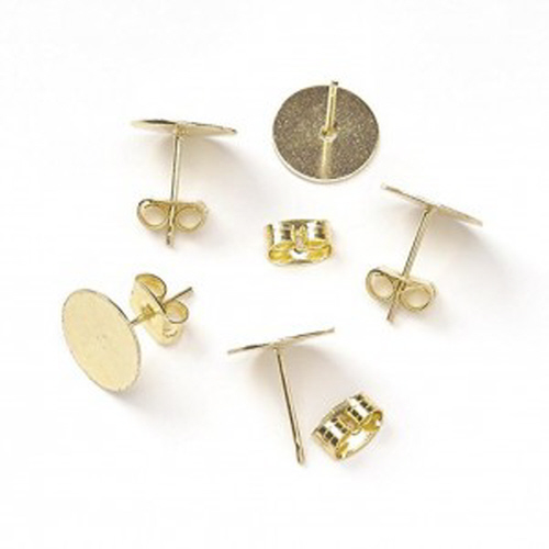 Surgical Earpost 6mm - Gold Plated (288pcs/pkt)