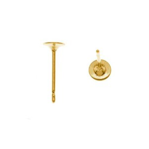 Surgical Earpost 15mm  - Gold Plated (144 pcs/pkt)