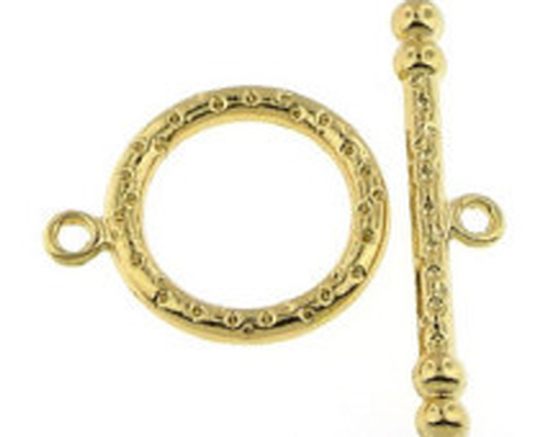 Large Fancy Toggle - 14mm - Gold Plated (40pcs/pkt)