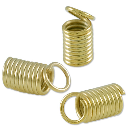 Spring Endcaps (2mm) - Gold Plated (72pcs/pkt)