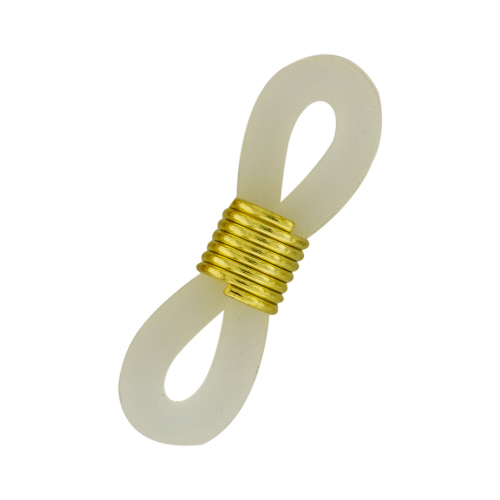 Eye Glass Holder with Clear Plastic & Coil - Gold Plated (30pcs/pkt)