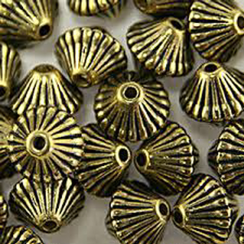 6mm Mushroom Beads (Oxi/Bright) - Gold Plated (2150pcs/pkt)