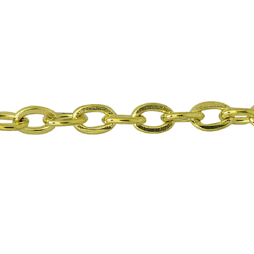 Large Flat Cable Chain - Gold Plated