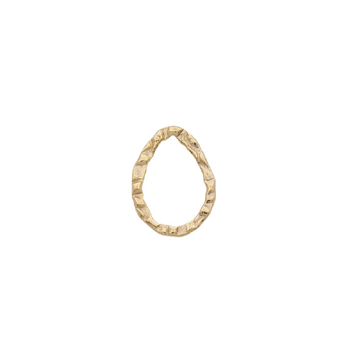 Teardrop Hammered  Links 11 x 15mm - Gold Filled