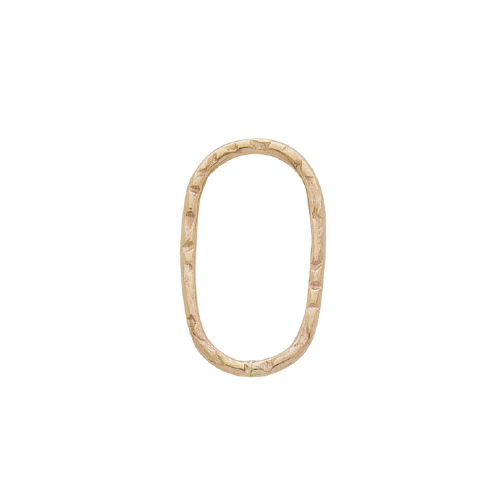 Oblong Hammerred Links 12.1 x 19.8mm - Gold Filled