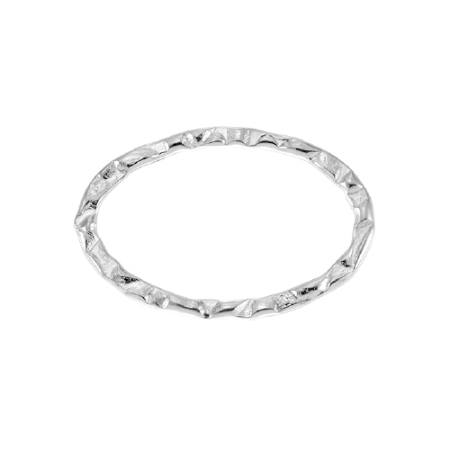 Oval Hammered Links 12.3 x 21mm - Sterling Silver