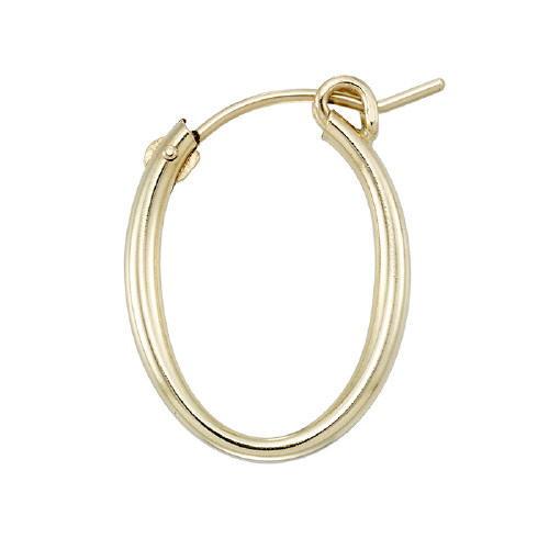 Oval Hoop Earrings 2 x 20mm - Gold Filled