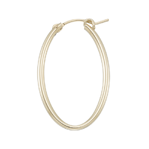 Oval Hoop Earrings 2 x 34mm - Gold Filled