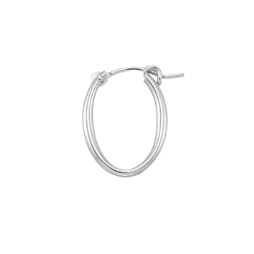 Oval Hoop Earrings 2 x 20mm - Sterling Silver