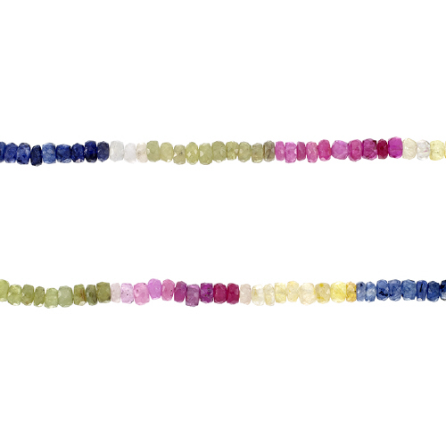 4mm Multi Sapphire Faceted Rondell