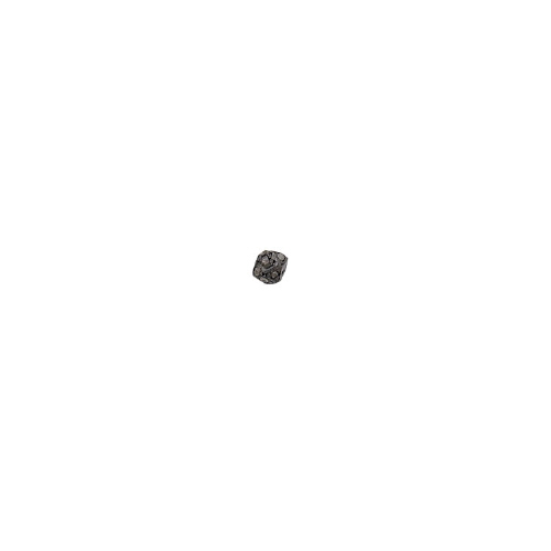 Pave Diamond Hogan Bead Sterling Silver Antique Finish 3 x 3mm