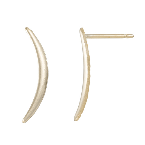 16mm Crescent Post Earrings - Gold Filled