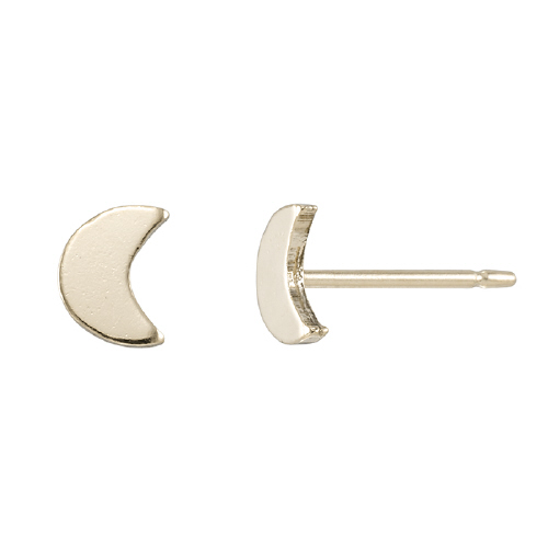 4 x 5.2mm Moon Post Earrings 20Gauge - Gold Filled