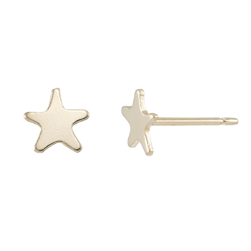 5.7 x 5.7mm Small Star Post Earrings - Gold Filled