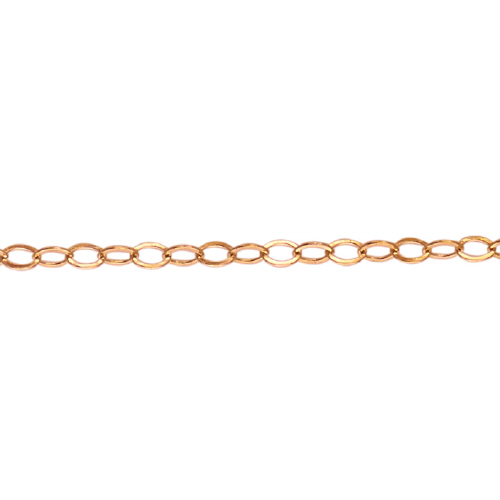 Flat Cable Chain 1.3 x 1.9mm - Rose Gold Filled