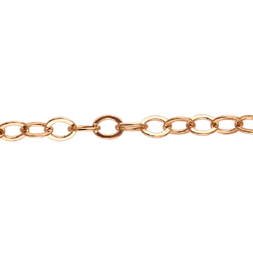 Flat Cable Chain 2.3 x 3mm - Rose Gold Filled