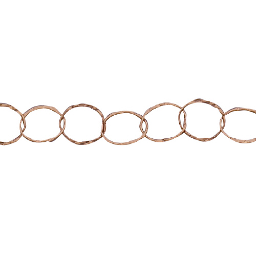 Hammered Chain 10mm - Rose Gold Filled