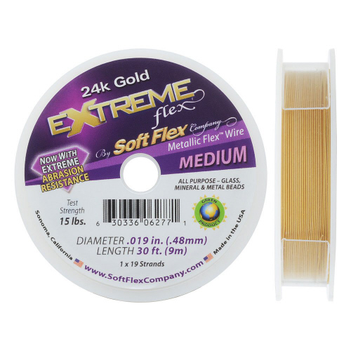 Softflex 0.019 Dia 30 ft - 24K Gold Plated