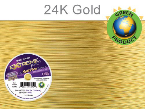 Softflex 0.019 Dia 50 ft - 24K Gold Plated