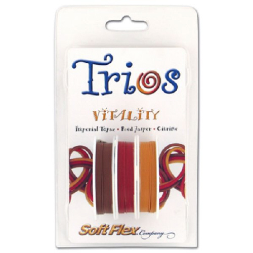 Softflex Trios - 0.019 Dia 3x10ft Vitality(Imperial Topaz/Red Jasper/Citrine)