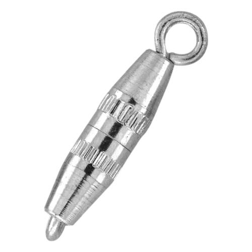 Torpedo Clasp - Silver Plated  (200pcs/pkt)