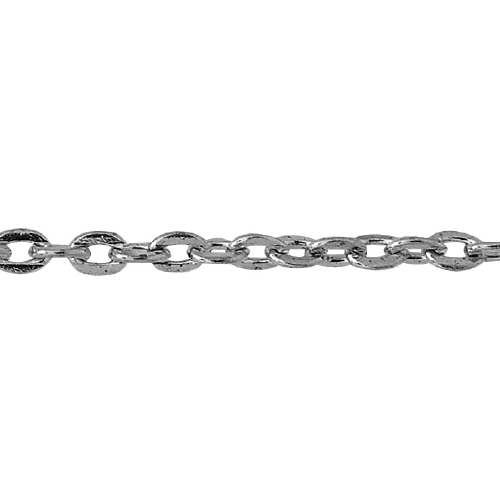Small Flat Cable Chain - Silver Plated
