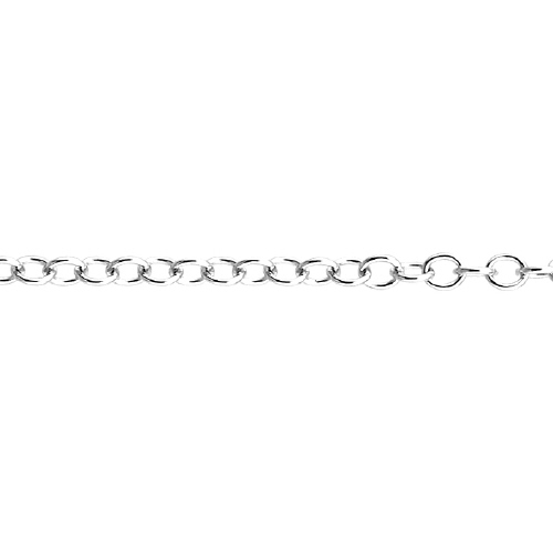 Cable Chain 1.6 x 2mm - 14 Karat White Gold