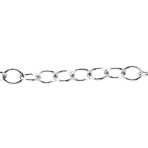Cable Chain 2.6 x 3.6mm - Sterling Silver