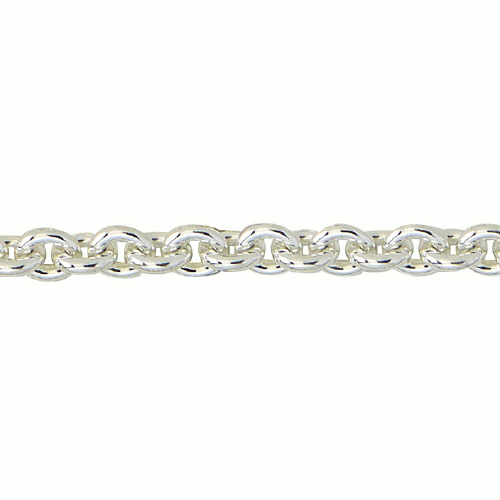 Cable Chain 2.9 x 3mm - Sterling Silver