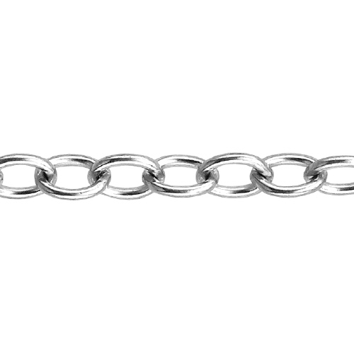 Cable Chain 4.0 x 5.35mm - Sterling Silver