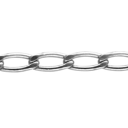 Curb Chain 3.65 x 8.6mm - Sterling Silver