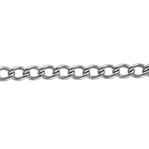 Curb Chain 2.2 x 3.7mm - Sterling Silver