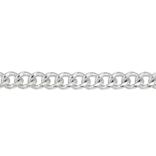 Curb Flat Chain 5mm - Sterling Silver