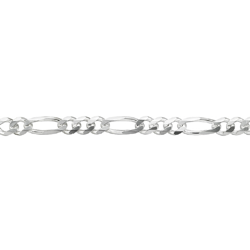 Flat Curb Chain 6 x 7.8mm - Sterling Silver