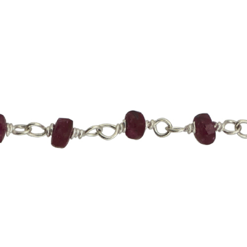 Ruby Chain - Sterling Silver