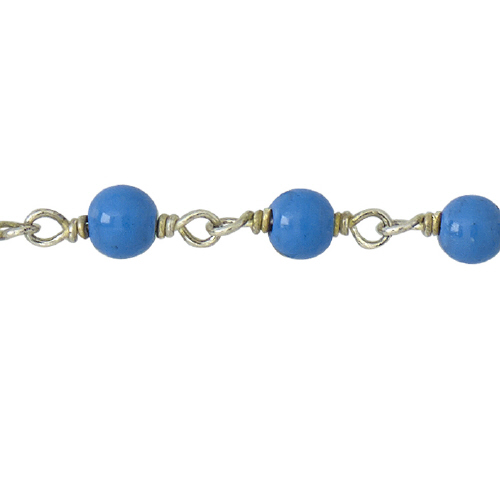 Turquoise Chain - Sterling Silver