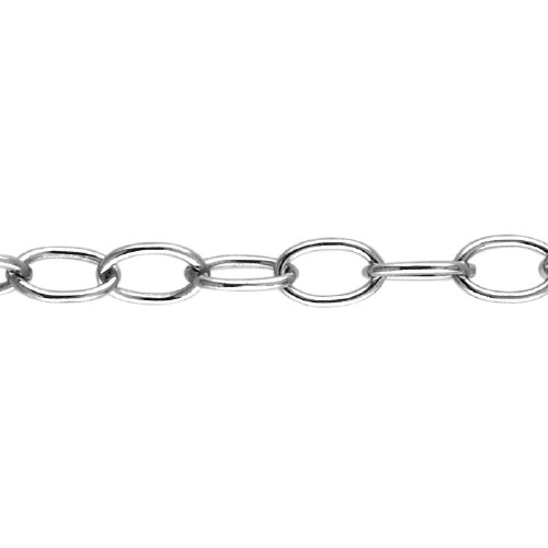 Drawn Cable Chain 3.3 x 5.2mm - Sterling Silver