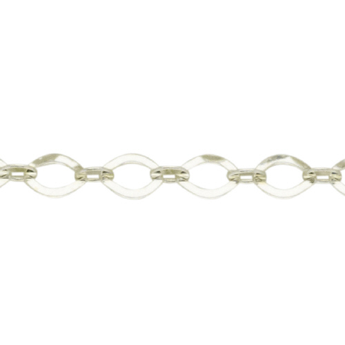 Flat Cable Chain 3.2 x 4.3mm Sterling Silver