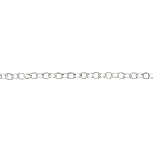 Flat Cable Chain 3 x 4mm - Sterling Silver