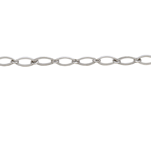 Flat Cable Chain 6.13 x 12.68mm - Sterling Silver