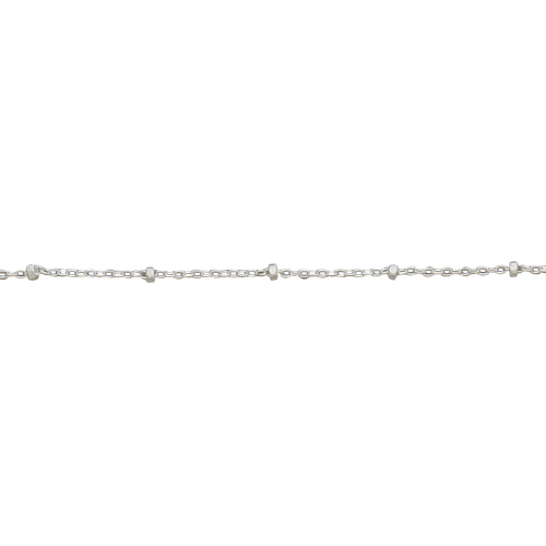 Satellite Chain with diamond cut beads 1.1 x 6.3mm - Sterling Silver