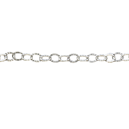 Fancy Diamond Cut Chain 4mm - Sterling Silver