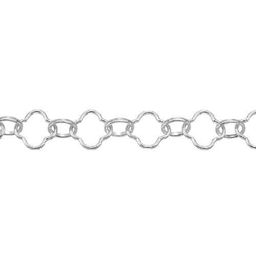 Floral Chain 10.3 x 10.3mm - Sterling Silver