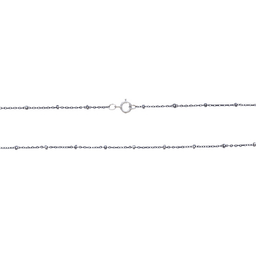 Satellite Chain with Bright Silver Diamond Cut Beads 18