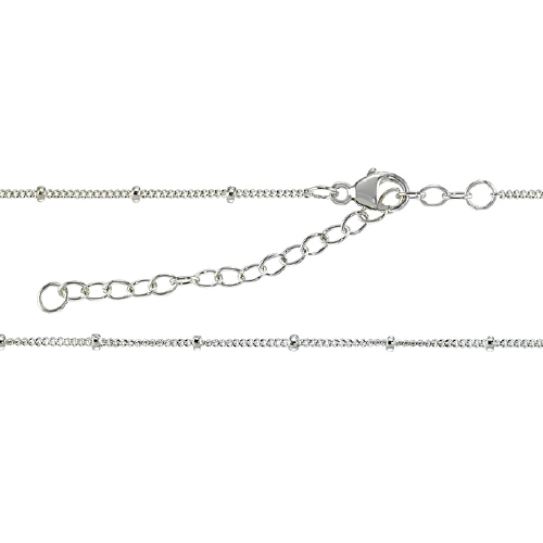 Satellite Chain 1mm with 1.8mm Bead 16